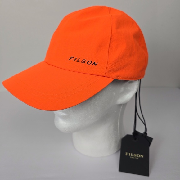 New FILSON- Swiftwater Rain Cap Waterproof Hunting Outdoor Hat -Blaze Orange - Picture 1 of 8
